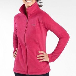COLUMBIA / pink fleece zip jacket